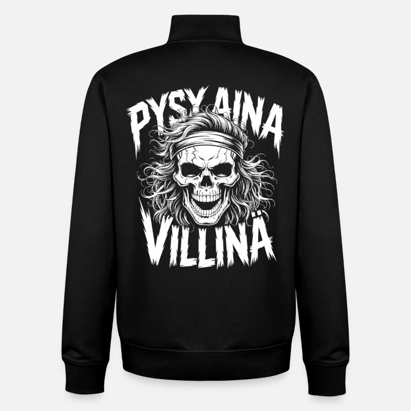 Wildschädel-Design - Unisex Organic Zip Sweatshirt von Stanley/Stella - Schwarz
