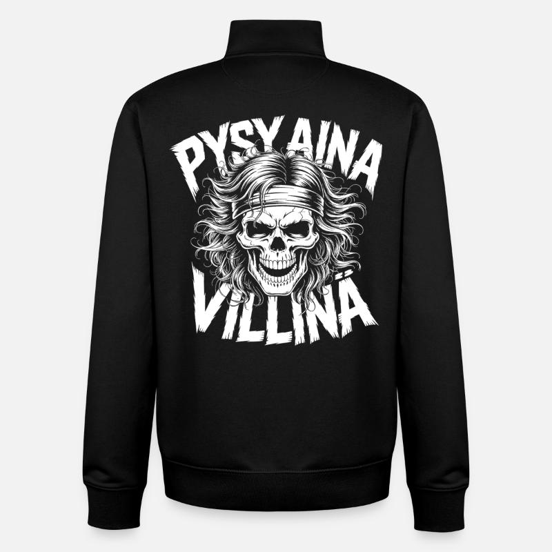 Conception du crâne sauvage - Sweat zippé unisexe en coton bio Stanley/Stella - noir