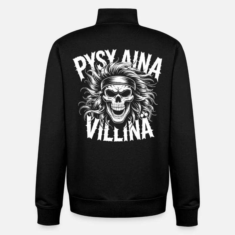 Wild Skull Design - Unisex Organic Zip Sweatshirt by Stanley/Stella - black
