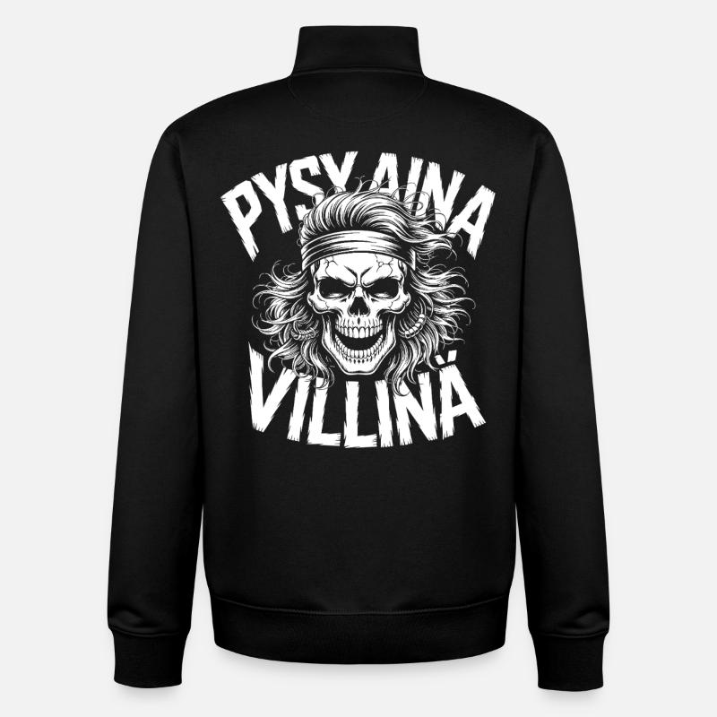Wildschädel-Design - Unisex Organic Zip Sweatshirt von Stanley/Stella - Schwarz