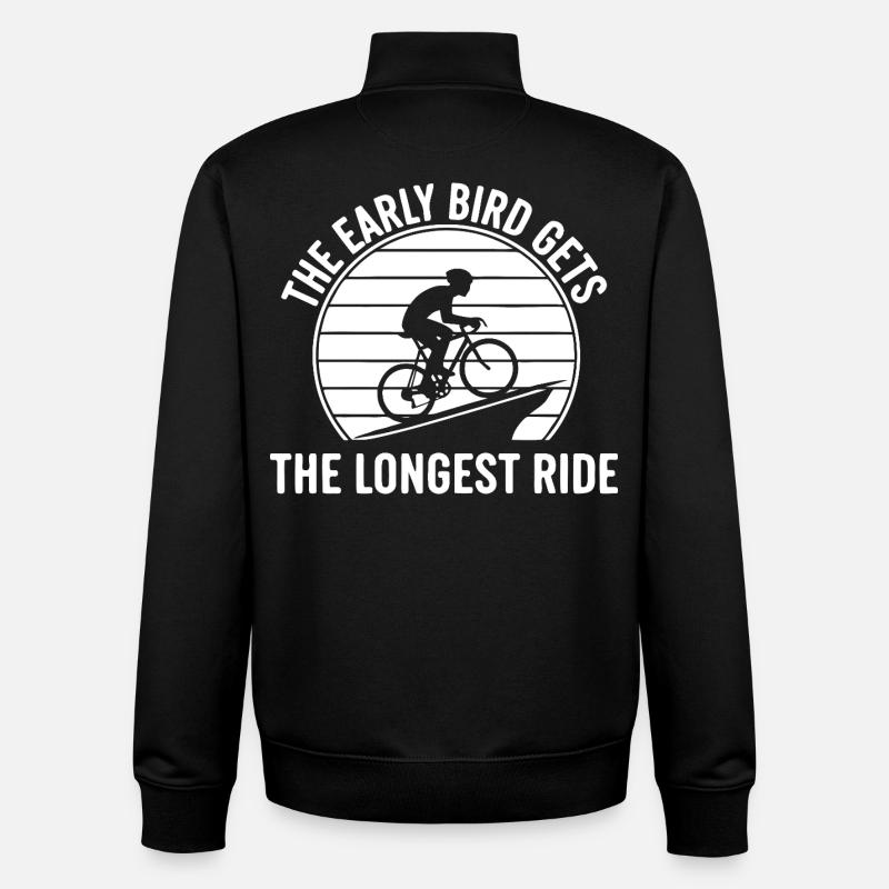 Frühaufsteher Rennradfahrer - Unisex Organic Zip Sweatshirt von Stanley/Stella - Schwarz