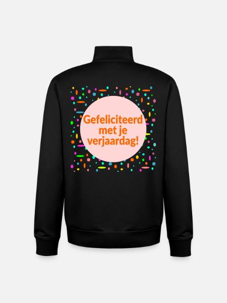 Joyeux anniversaire - Sweat zippé unisexe en coton bio Stanley/Stella - noir