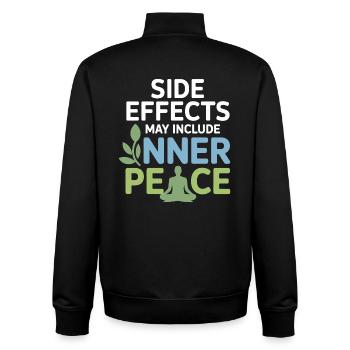 Naturopath Side Effects Inner Peace Professional  - Unisex Organic Zip Sweatshirt by Stanley/Stella - black - Back - AI Model Male 185 light (185cm)