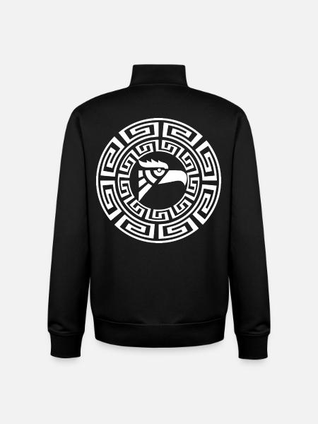 White Eagle Emblem - Unisex Organic Zip Sweatshirt by Stanley/Stella - black