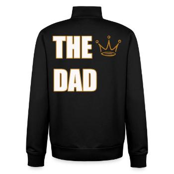 THE DAD – Design audacieux et classique de la déclaration paternelle - Sweat zippé unisexe en coton bio Stanley/Stella - noir - Dos - AI Model Male 185 light (185cm)
