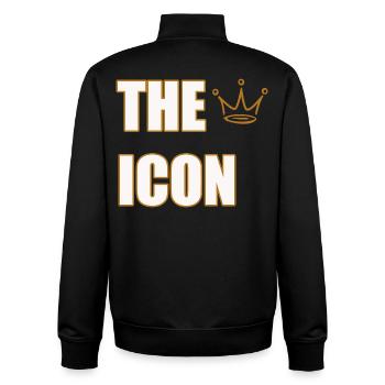 THE ICON – Bold Legendary Statement Design - Unisex Organic Zip Sweatshirt by Stanley/Stella - black - Back - AI Model Male 185 light (185cm)