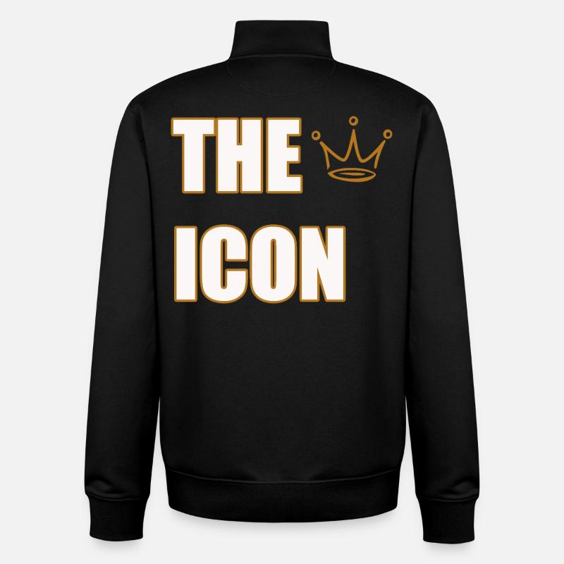 L’ICON – Déclaration Légendaire Audacieuse - Sweat zippé unisexe en coton bio Stanley/Stella - noir