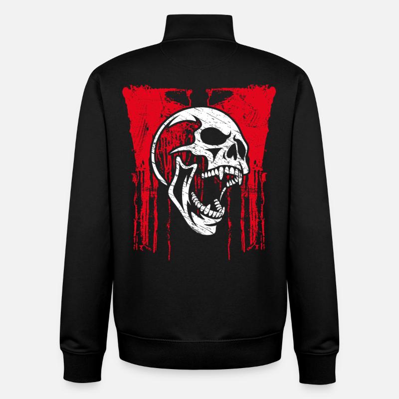 Cris de crâne - Sweat zippé unisexe en coton bio Stanley/Stella - noir