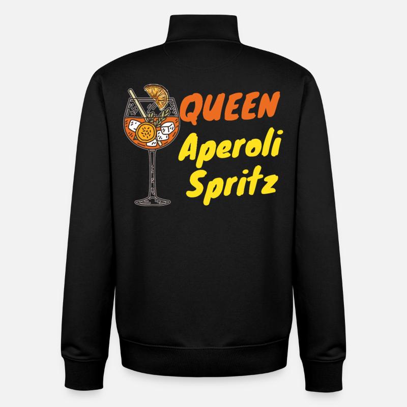 Aperoli Queen – Sommer, Spritz & Spaß - Unisex Organic Zip Sweatshirt von Stanley/Stella - Schwarz