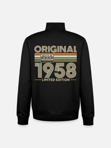 Original 1958 Edition Retro - Unisex Organic Zip Sweatshirt by Stanley/Stella - black