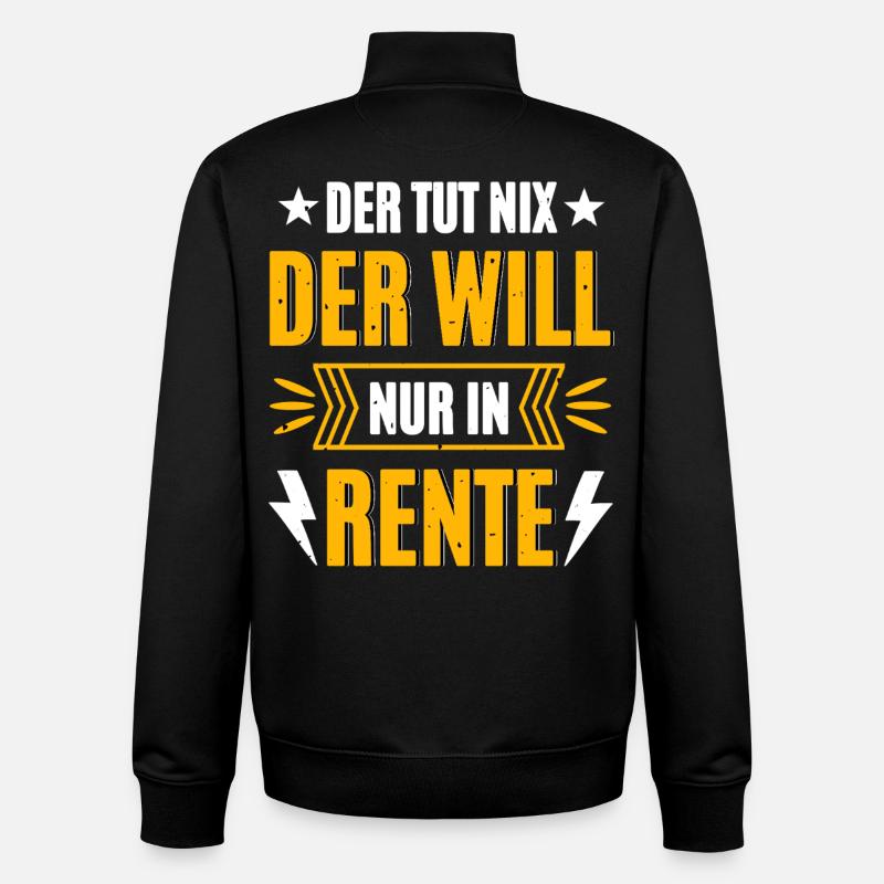 Der Will In Rente - Unisex Organic Zip Sweatshirt von Stanley/Stella - Schwarz