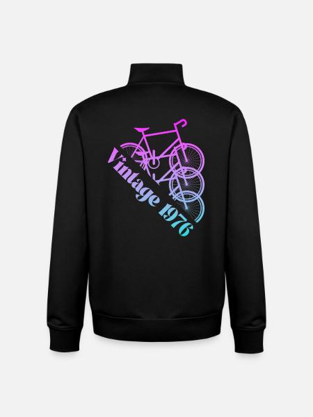 Millésime 1976 - Sweat zippé unisexe en coton bio Stanley/Stella - noir