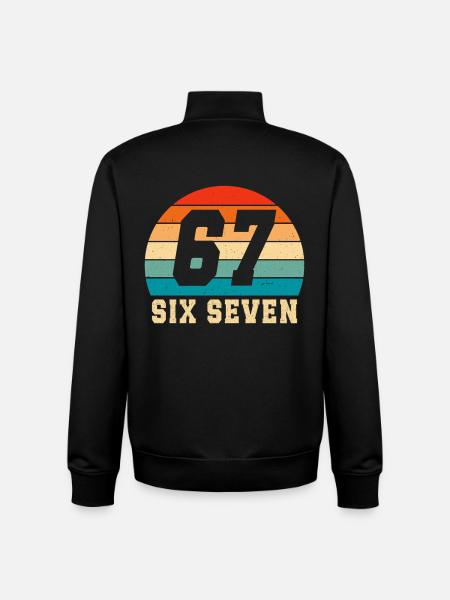 67 Six Seven Brainrot - Unisex Organic Zip Sweatshirt von Stanley/Stella - Schwarz