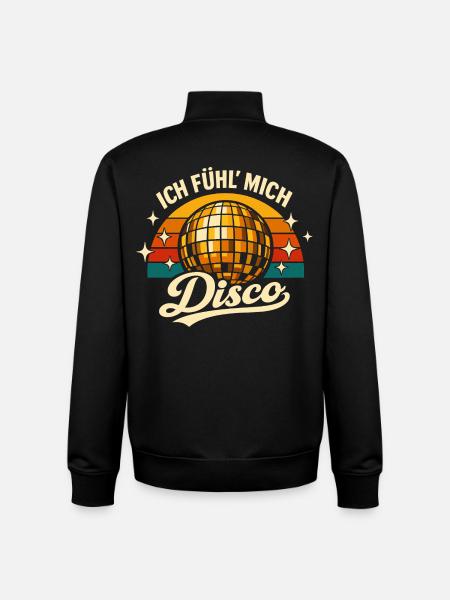 Disco Retro Party 70s Gift - Unisex Organic Zip Sweatshirt by Stanley/Stella - black