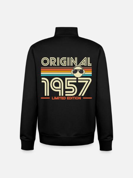 Original 1957 édition limitée - Sweat zippé unisexe en coton bio Stanley/Stella - noir