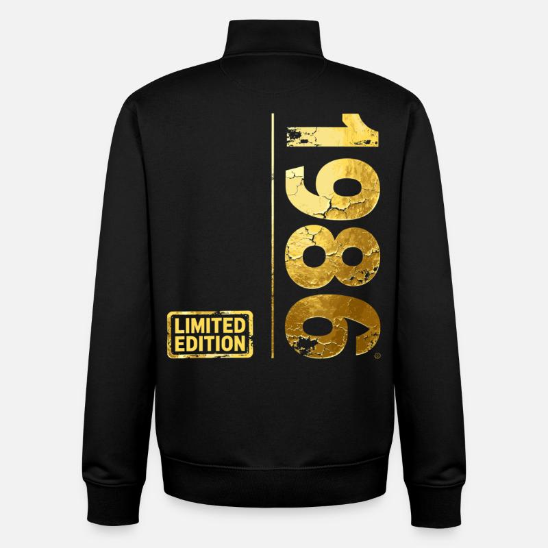 Edition limitée 1986 - Sweat zippé unisexe en coton bio Stanley/Stella - noir