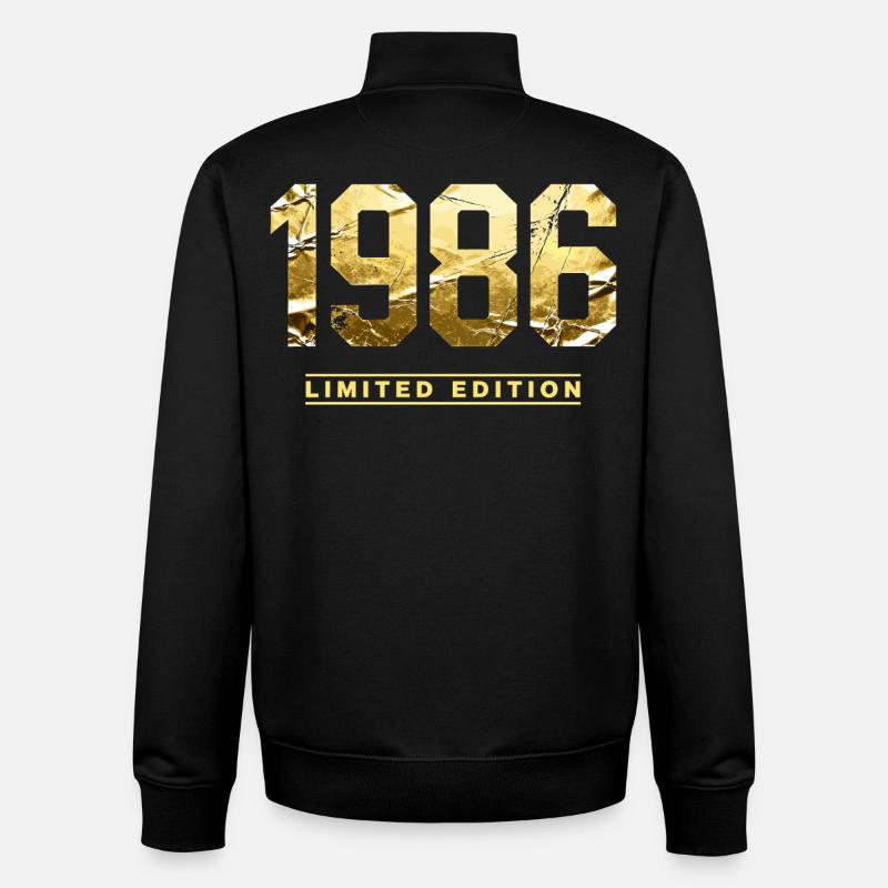 Édition limitée 1986 - Millésime 1986 - Sweat zippé unisexe en coton bio Stanley/Stella - noir