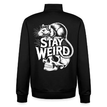 Reste le Crâne de Rat Bizarre - Sweat zippé unisexe en coton bio Stanley/Stella - noir - Dos - AI Model Male 185 light (185cm)