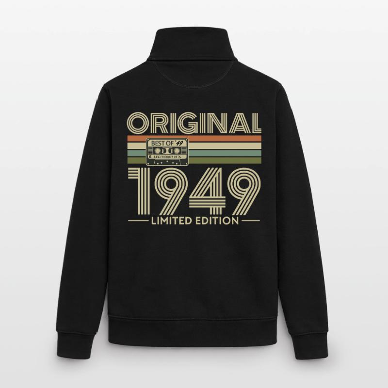Original 1949 Édition Limitée Retro Sweat zippé unisexe en coton bio Stanley/Stella