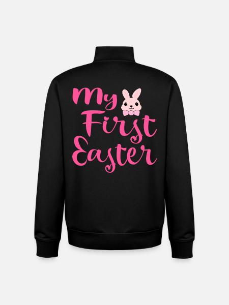 My First Easter Rabbit - Unisex Organic Zip Sweatshirt by Stanley/Stella - black