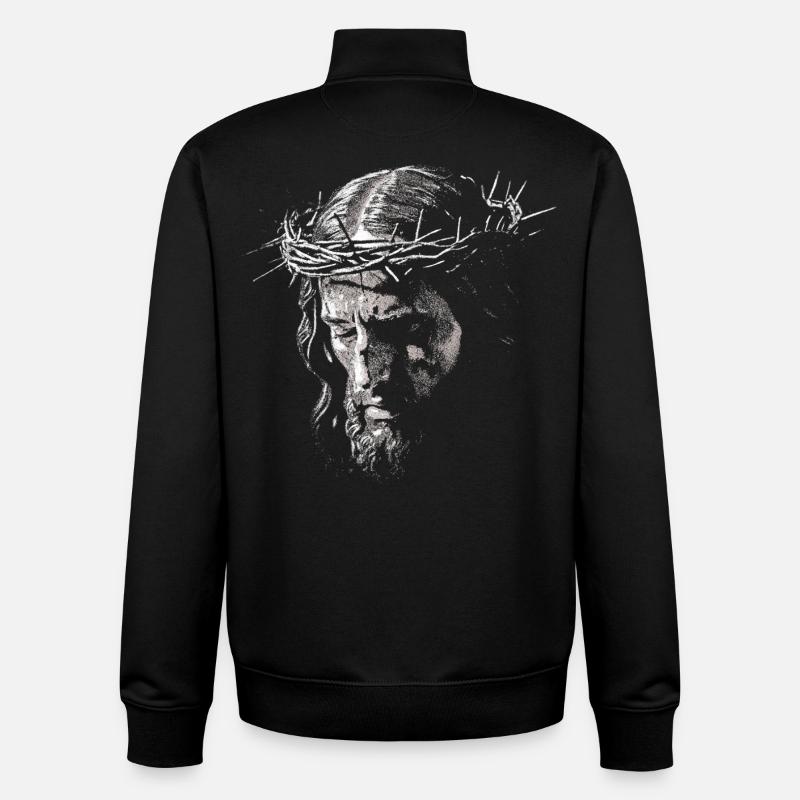 Jezus - Unisex Organic Zip Sweatshirt von Stanley/Stella - Schwarz