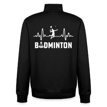 Badminton - Sweat zippé unisexe en coton bio Stanley/Stella - noir - Dos - AI Model Male 185 light (185cm)