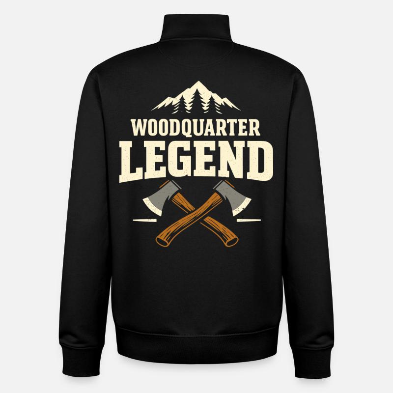 Waldviertel Legend Austria Pride - Unisex Organic Zip Sweatshirt by Stanley/Stella - black