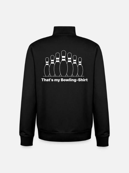 Bowling-Shirt Spruch - Unisex Organic Zip Sweatshirt von Stanley/Stella - Schwarz