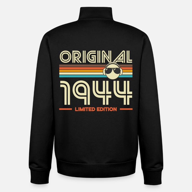 Originale Retro-Edition von 1944 - Unisex Organic Zip Sweatshirt von Stanley/Stella - Schwarz