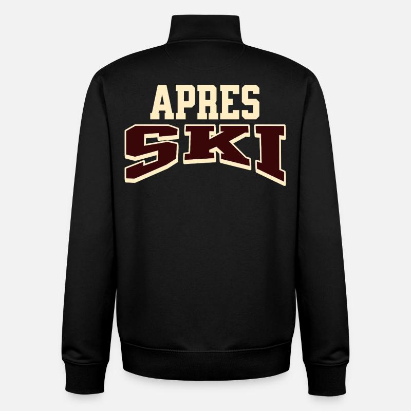 Après-ski - Sweat zippé unisexe en coton bio Stanley/Stella - noir