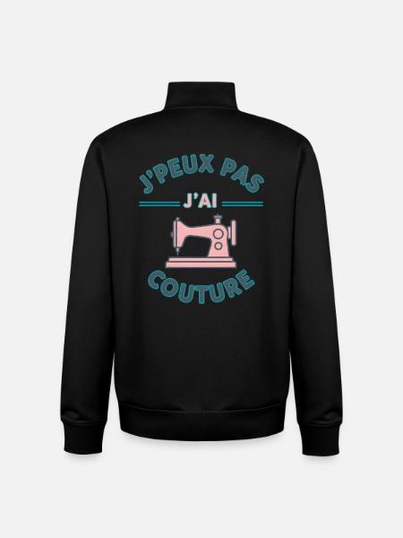 I can't I have sewing - Unisex Organic Zip Sweatshirt by Stanley/Stella - black