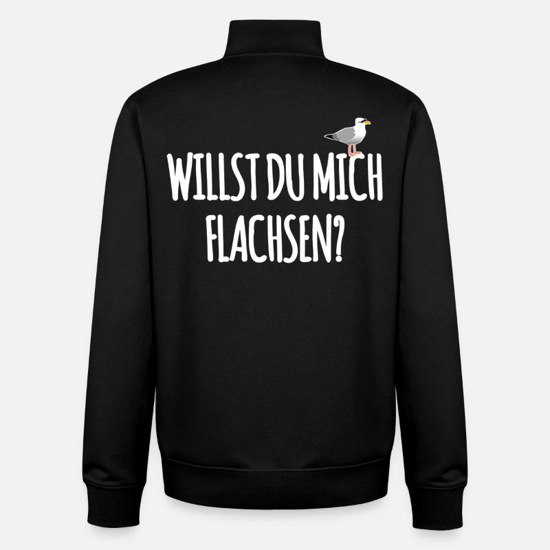 Hamburger Spruch - Unisex Organic Zip Sweatshirt von Stanley/Stella - Schwarz