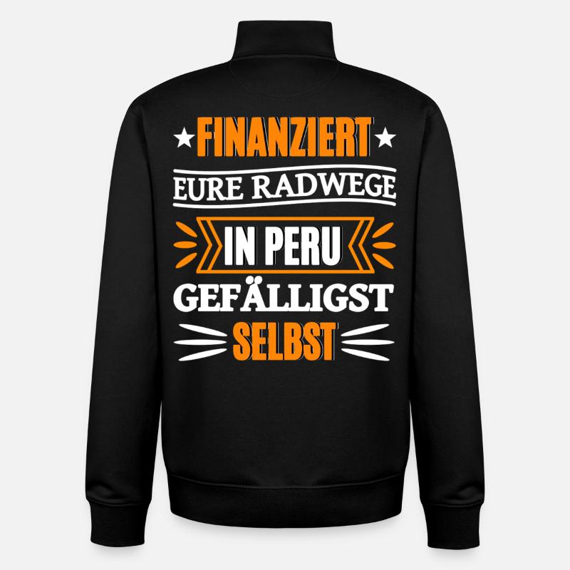 Lustiger Spruch Geld - Unisex Organic Zip Sweatshirt von Stanley/Stella - Schwarz