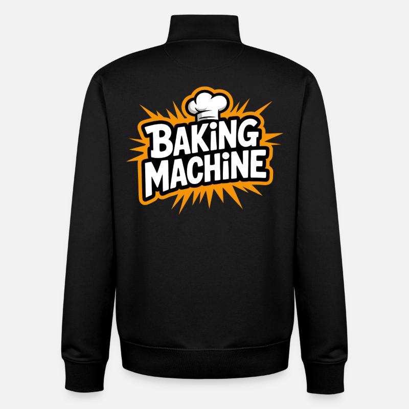 Baking Machine Fun - Unisex Organic Zip Sweatshirt by Stanley/Stella - black