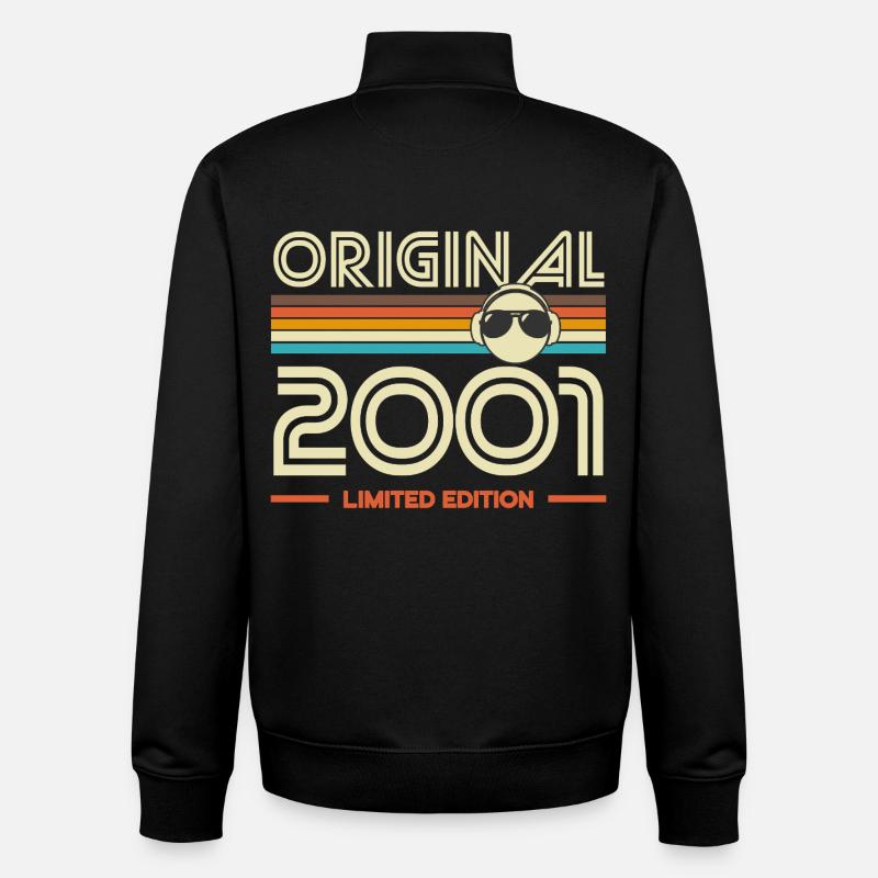Original 2001 Edition Retro - Sweat zippé unisexe en coton bio Stanley/Stella - noir