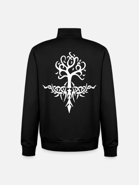 White Thorny Tree - Unisex Organic Zip Sweatshirt by Stanley/Stella - black