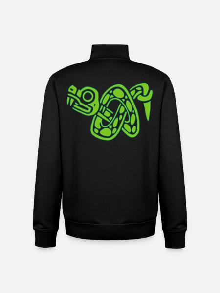 Green Snake Knot - Unisex Organic Zip Sweatshirt by Stanley/Stella - black