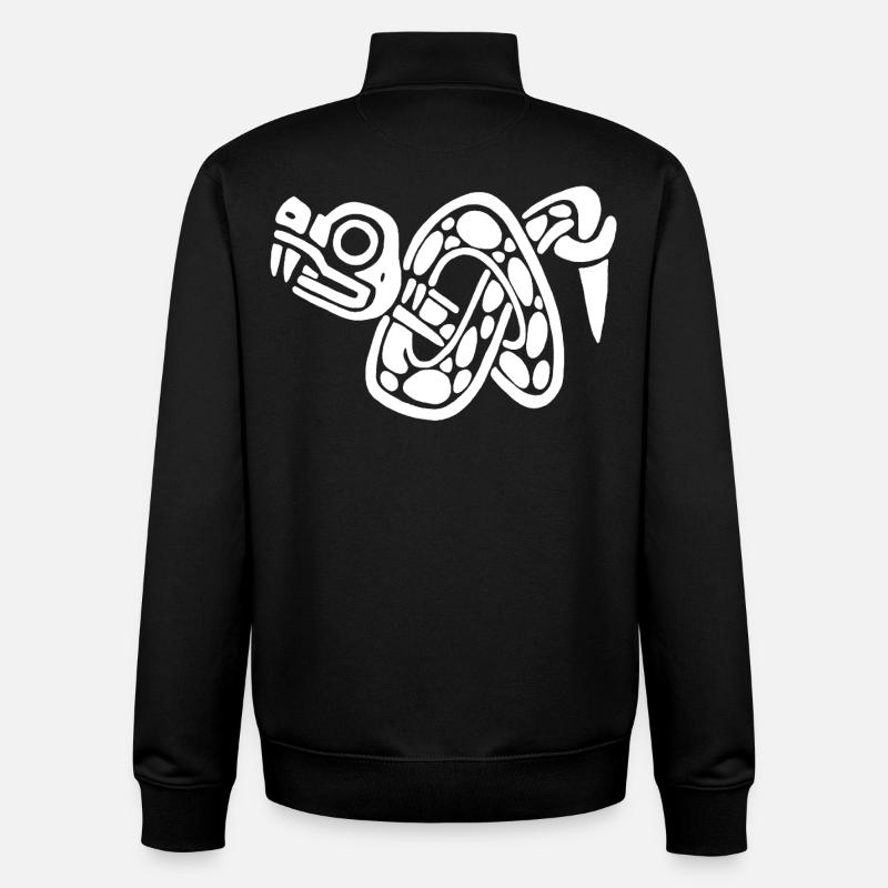 Noeud de serpent blanc - Sweat zippé unisexe en coton bio Stanley/Stella - noir