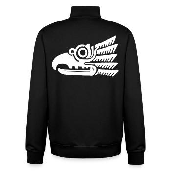 Weißer Stammesvogelkopf - Unisex Organic Zip Sweatshirt von Stanley/Stella - Schwarz - Hinten - AI Model Male 185 light (185cm)