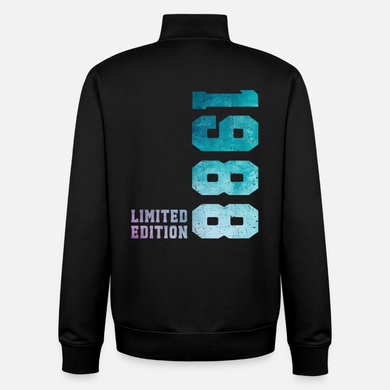 1988 Édition Limitée 38 ans anniversaire - Sweat zippé unisexe en coton bio Stanley/Stella - noir