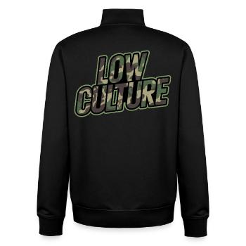 Low Culture Camo Tuning Streetwear JDM Car Style - Unisex Organic Zip Sweatshirt von Stanley/Stella - Schwarz - Hinten - AI Model Male 185 light (185cm)