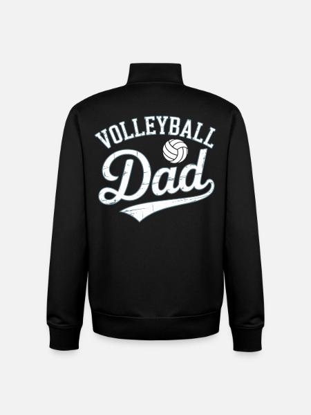 Papa Volleyball T-Shirt Geschenkidee - Unisex Organic Zip Sweatshirt von Stanley/Stella - Schwarz