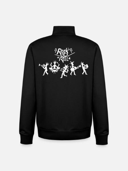 Rock 'N' Roll Band Sketch - Unisex Organic Zip Sweatshirt by Stanley/Stella - black