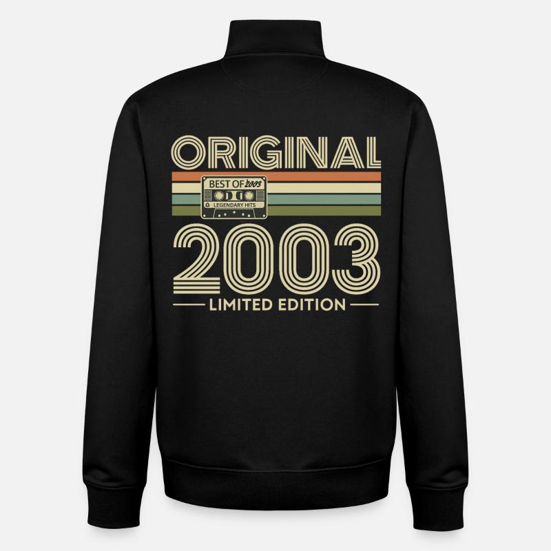 Original 2003 Édition limitée Retro - Sweat zippé unisexe en coton bio Stanley/Stella - noir