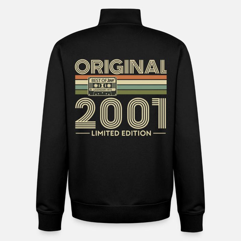 Original 2001 Édition Limité Retro - Sweat zippé unisexe en coton bio Stanley/Stella - noir