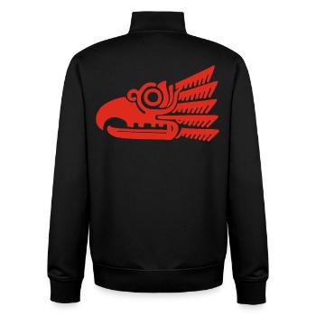 Roter Stammesvogelkopf - Unisex Organic Zip Sweatshirt von Stanley/Stella - Schwarz - Hinten - AI Model Male 185 light (185cm)