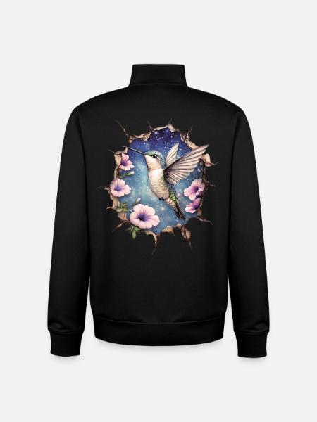 Colibri - Sweat zippé unisexe en coton bio Stanley/Stella - noir