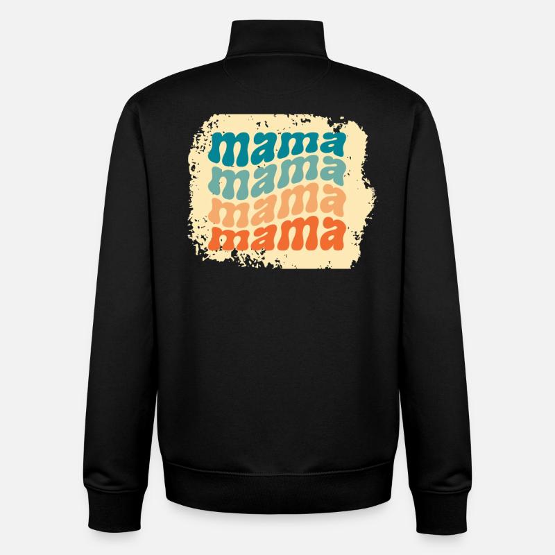 mama mama mama mama - Unisex Organic Zip Sweatshirt von Stanley/Stella - Schwarz