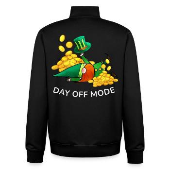 Day Off Mode Leprechaun - Unisex Organic Zip Sweatshirt by Stanley/Stella - black - Back - AI Model Male 185 light (185cm)