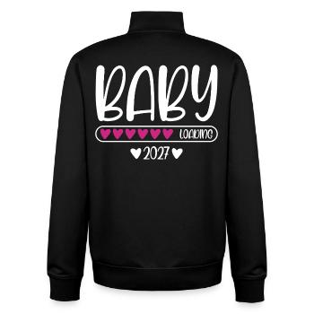Baby 2027 charge charge heart loading bar - Sweat zippé unisexe en coton bio Stanley/Stella - noir - Dos - AI Model Male 185 light (185cm)